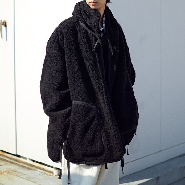 ジャケット・アウター WANSIE DRAWCORD LIGHT MODS COAT BLACK UTILITY LINING JACKET[BLACK] – WANSIE ONLINE SHOP